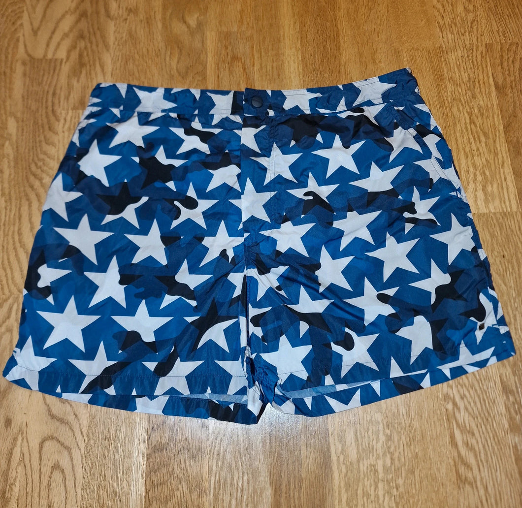 Valentino Garavani Blue Camo Star Shorts