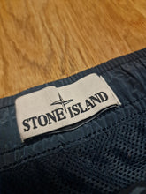 Load image into Gallery viewer, Stone Island Navy Metal Nylon Swim Shorts
