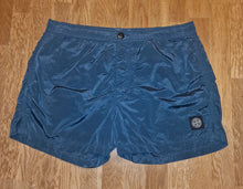 Load image into Gallery viewer, Stone Island Navy Metal Nylon Swim Shorts
