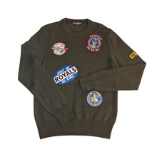 Load image into Gallery viewer, Dolce &amp; Gabbana Army Green Patch Knit Sweater
